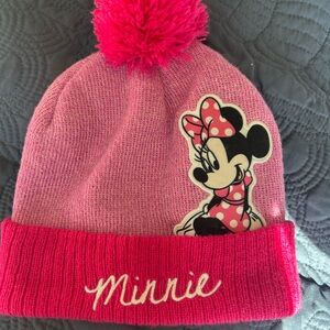 Minnie Mouse Pink Knit Beanie for Kids